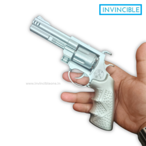 Falcon Silver 8-Shot Ring Cap Toy Gun – Full Metal Die-Cast Big Size Revolver with Silver Grip