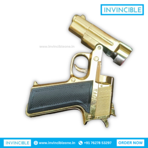 Zippy gold Eagle 8-Shot Ring Cap Gun – Full Metal Die-Cast golden Pistol with tin box | Diwali Toy Gun