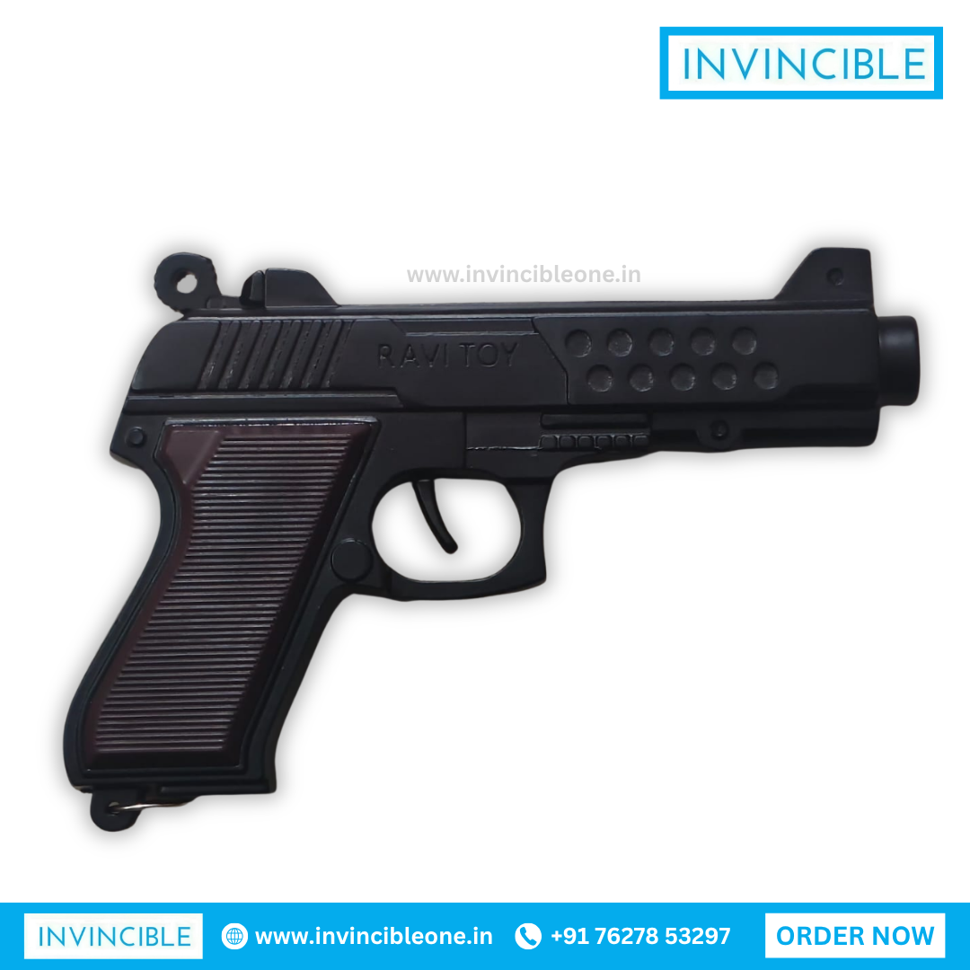 Contra 888 Sound Cork Gun – Full Metal Black Toy Gun - Image 5