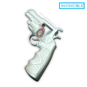 Falcon Silver 8-Shot Ring Cap Toy Gun – Full Metal Die-Cast Big Size Revolver with Silver Grip