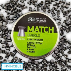 JSB Match Diabolo Light Weight Airgun Pellets | .177 Cal | 7.72 Grain | 500 Count