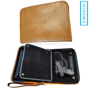 Premium Leather Gun carry/Holder File with Gun Licence & Accessory Storage