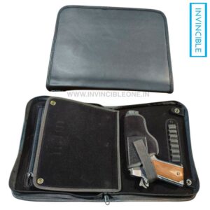Premium Leather Gun carry/Holder File with Gun Licence & Accessory Storage