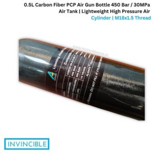 0.5L Carbon Fiber PCP Air Gun Bottle 450 Bar / 30MPa Air Tank | Lightweight High Pressure Air Cylinder | M18x1.5 Thread