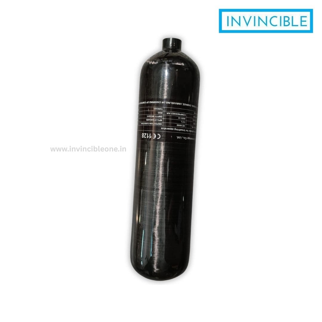 3.0L Carbon Fiber PCP Air Bottle 450 Bar / 30MPa High Pressure Air Tank | Lightweight Composite Cylinder | M18x1.5 Thread - Image 2