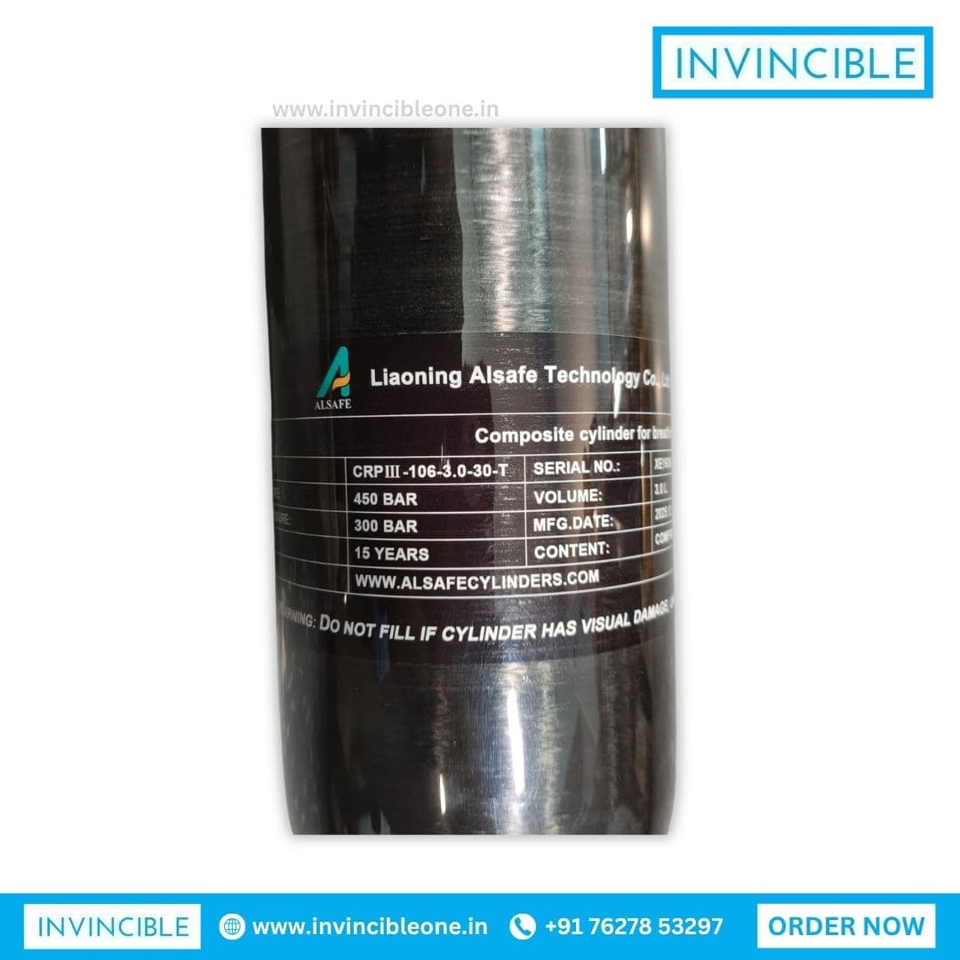 3.0L Carbon Fiber PCP Air Bottle 450 Bar / 30MPa High Pressure Air Tank | Lightweight Composite Cylinder | M18x1.5 Thread - Image 5