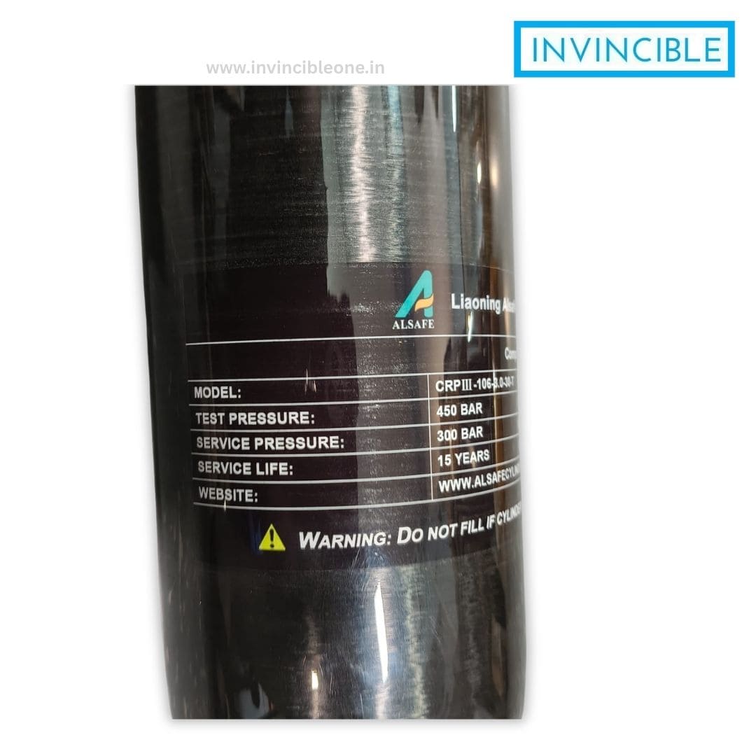 3.0L Carbon Fiber PCP Air Bottle 450 Bar / 30MPa High Pressure Air Tank | Lightweight Composite Cylinder | M18x1.5 Thread - Image 4