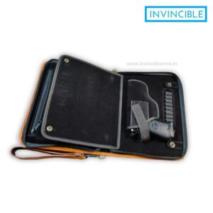 Premium Leather Gun carry/Holder File with Gun Licence & Accessory Storage