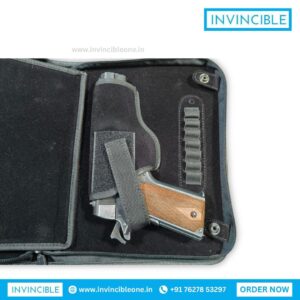 Premium Leather Gun carry/Holder File with Gun Licence & Accessory Storage