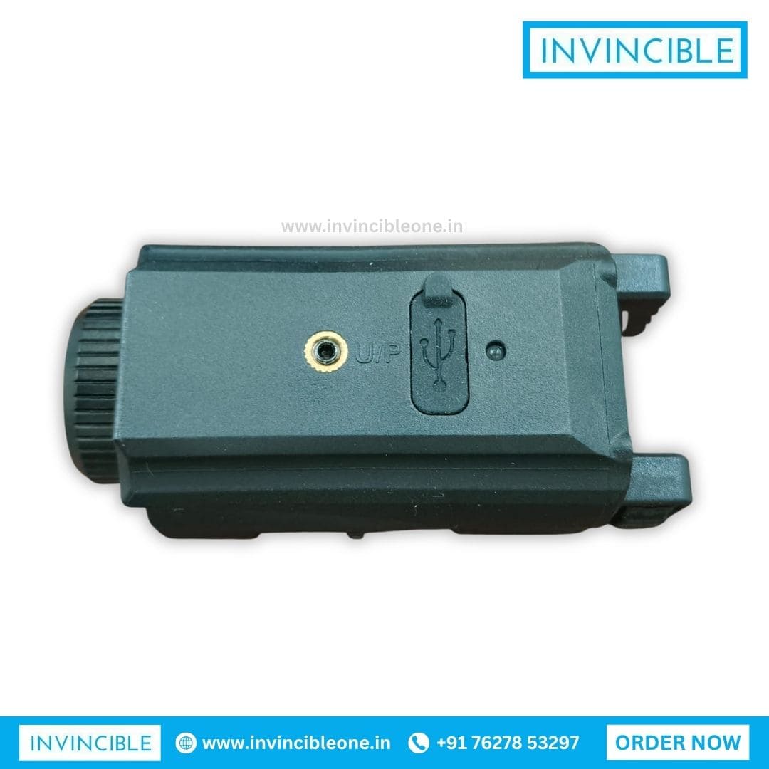 Tactical Flashlight with Green Laser Pointer | 21mm Picatinny Rail Mount for Pistol & Rifle - Image 6