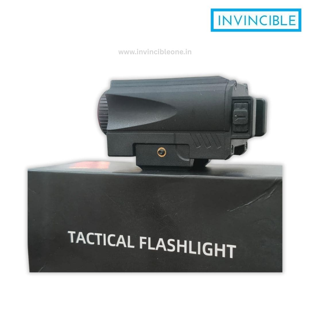 Tactical Flashlight with Green Laser Pointer | 21mm Picatinny Rail Mount for Pistol & Rifle - Image 7