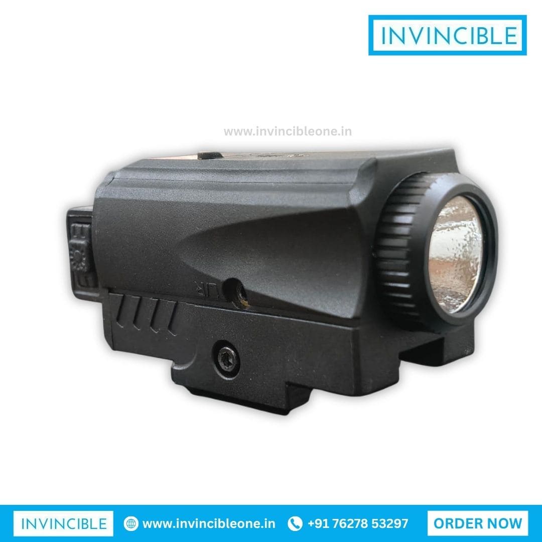 Tactical Flashlight with Green Laser Pointer | 21mm Picatinny Rail Mount for Pistol & Rifle - Image 8