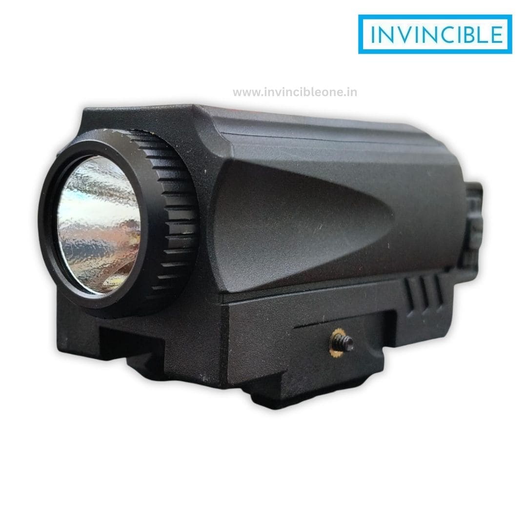 Tactical Flashlight with Green Laser Pointer | 21mm Picatinny Rail Mount for Pistol & Rifle - Image 3