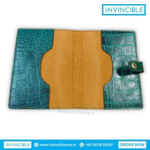Premium Leather Gun Licence Cover | Croc Pattern Document Holder