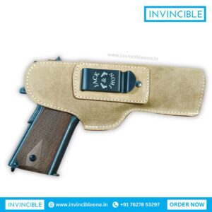 Premium Leather IWB Holster for .45/1911 Pistol | Concealed Carry Belt Clip Holster