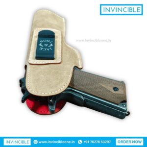 Premium Leather IWB Holster for .45/1911 Pistol | Concealed Carry Belt Clip Holster