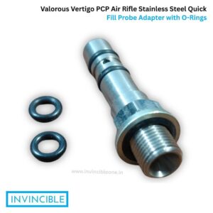 Valorous Vertigo PCP Air Rifle Stainless Steel Quick Fill Probe Adapter with O-Rings