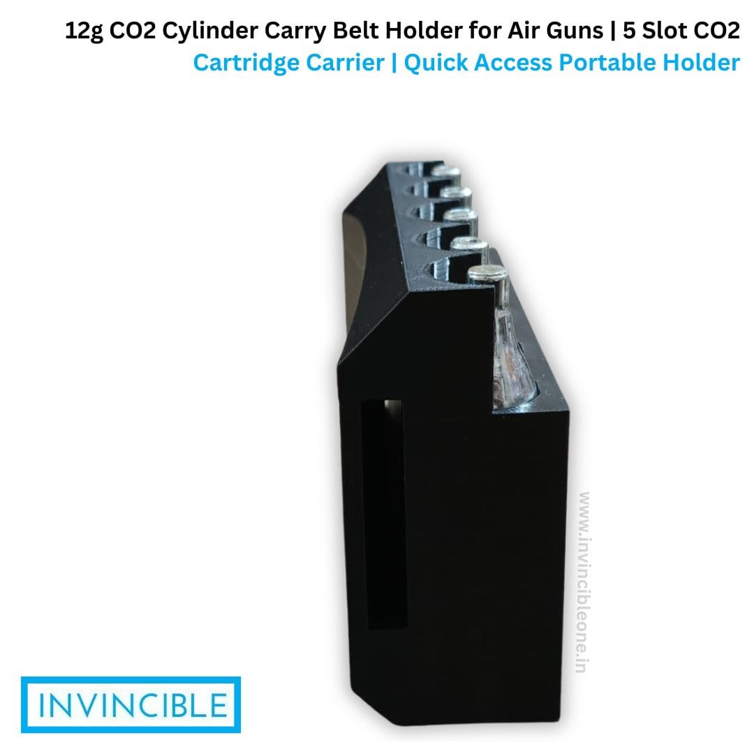12g CO2 Cylinder Carry Belt Holder for Air Guns | 5 Slot CO2 Cartridge Carrier | - Image 8