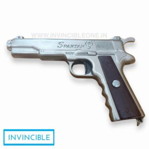 Spartan Full Metal Silver Sound Cork Gun | Realistic Look & Sound