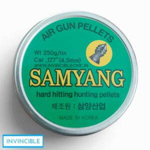 Samyang pointed Hard Hitting Air Gun Pellets .177 Cal (4.5mm) – 250 Grains Tin