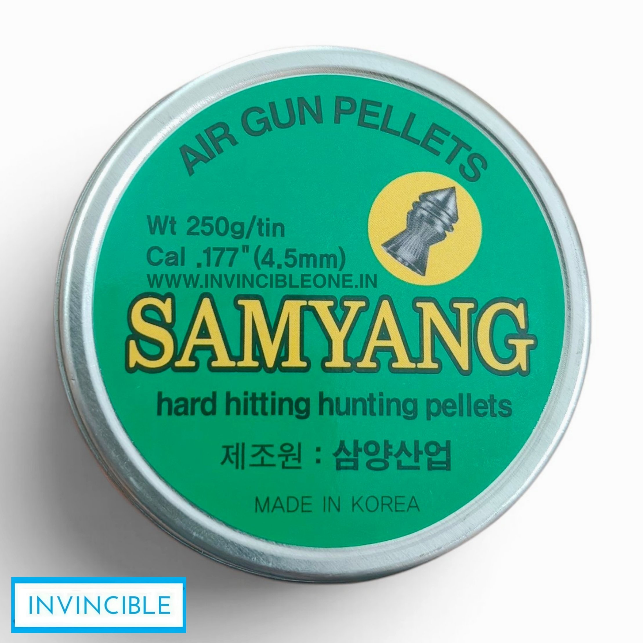 Samyang pointed Hard Hitting Air Gun Pellets .177 Cal (4.5mm) – 250 Grains Tin - Image 4