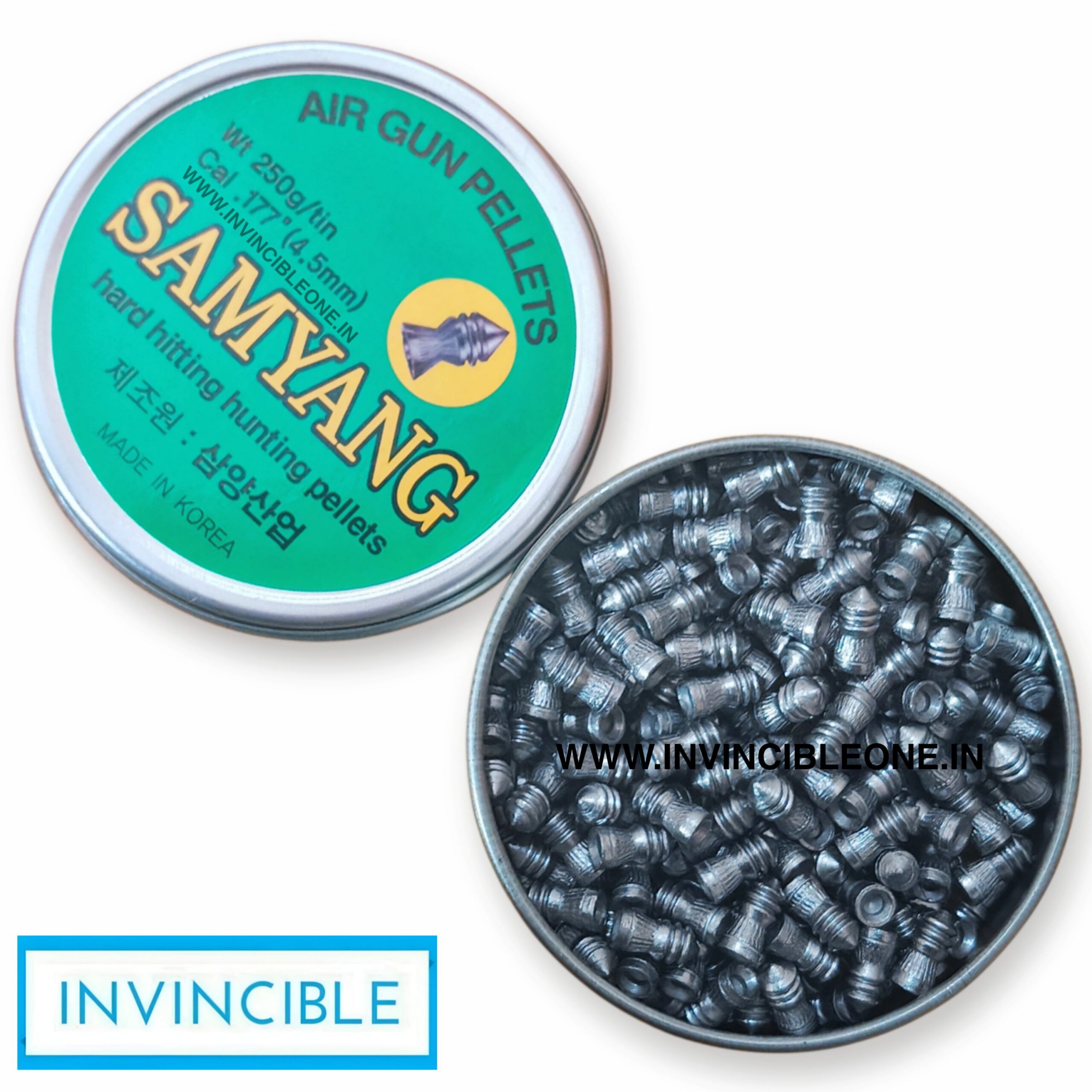 Samyang pointed Hard Hitting Air Gun Pellets .177 Cal (4.5mm) – 250 Grains Tin - Image 5