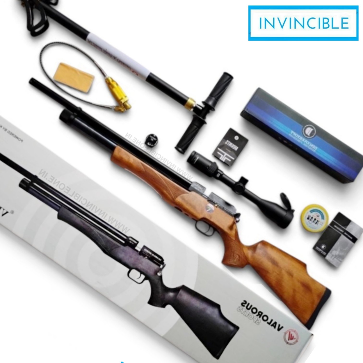 Valorous Sports Vertigo PCP Air Rifle Combo .177 Cal | Wooden | Non Regulated