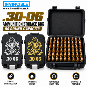 Ammunition Storage Box .30-06 Cal 50 Round  | Easy Carry Ammo Case | Portable Sealed Ammo Organizer Box