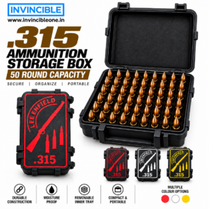 Ammunition Storage Box .315 Cal 50 Round  | Easy Carry Ammo Case | Portable Sealed Ammo Organizer Box