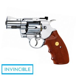 KWC 357 Revolver CO2 Air Gun 4.5mm (.177 Cal) BB – Full Metal Chrome Silver Air Revolver