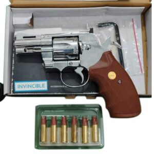 KWC 357 Revolver CO2 Air Gun 4.5mm (.177 Cal) BB – Full Metal Chrome Silver Air Revolver