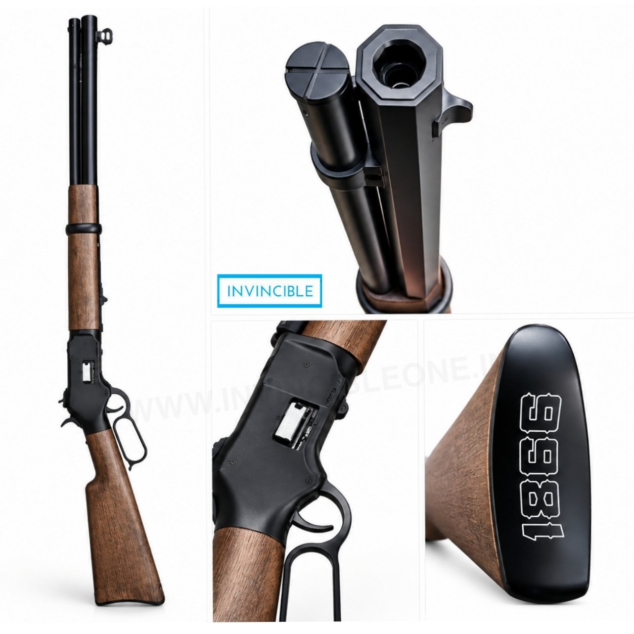 Barra 1866 CO2 Lever Action Pellet Air Rifle .177 Cal (4.5mm) – Western Cowboy Style Repeater - Image 2